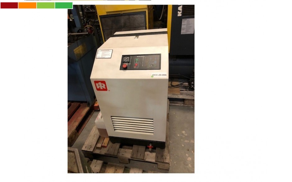 GEBRUIKTE  INGERSOLLRAND SCHROEFCOMPR SSR MH7,5 10BAR 0,91m/min 7,8Kw 1993 zonder tank (olie S46PRO beurt gehad)AIRCONET OCC-20-096 | *A 