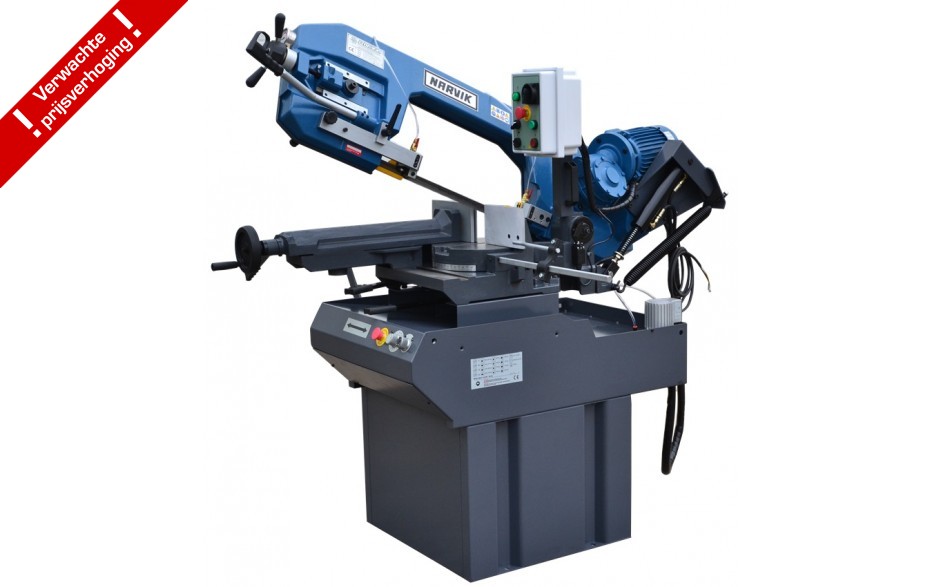 HBZ-260-V | Narvik Dubbel Verstek Bandzaagmachine Ø260mm, met meedraaiend opspanvlak - VARIO