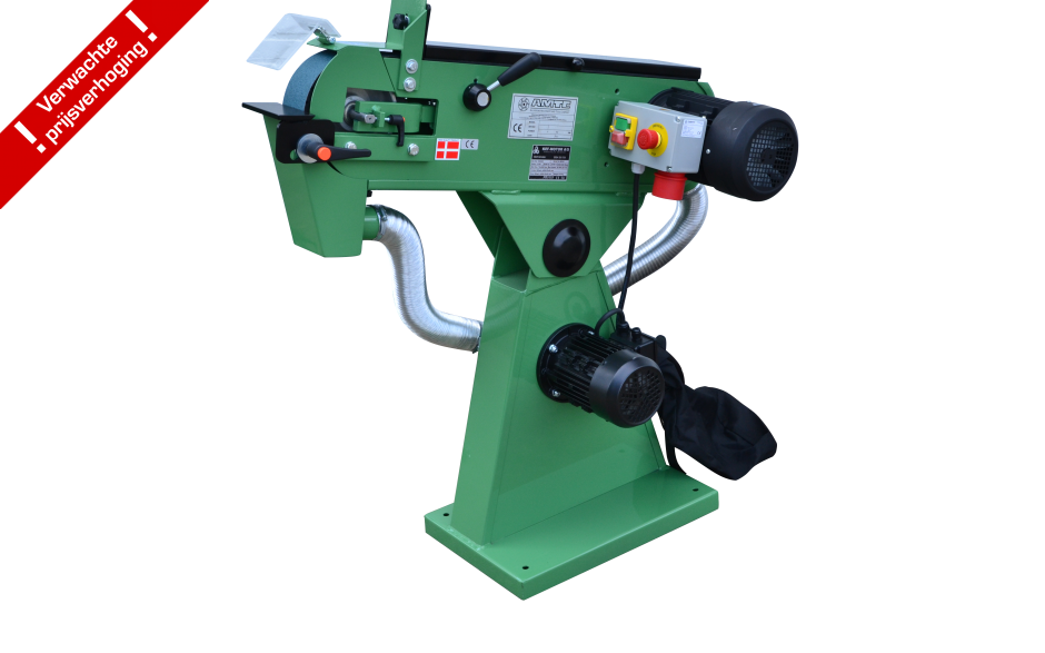 x BSH20-75X DUALSPEED | KEF bandschuurmachine 75x2000mm (inclusief afzuiging) - MET 2 TOEREN MOTOR