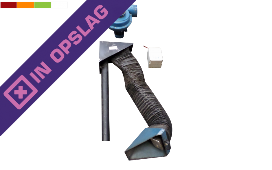 GEBRUIKTE FLEXIBELE UITTREKBARE LASROOK AFZUIGARM + MOTOR in opslag (OCC-17-025)