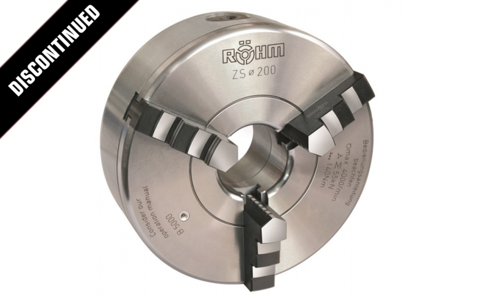 ZS630-315-8 | ROHM ZELFCENTRERENDE 3-KLAUW 315 MM STAAL CAMLOCK D1-8 (DIN 55029) incl. boor-en draaibekken