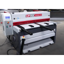 MR-1303 | PLAATSCHAAR 1360x3 MM, MECH./ELECTR. 400V CE +  GEMOT. ACHTERAANSLAG (TOUCHSCREEN+WERKSTUK VZ UITNEEMBAAR)