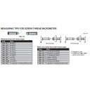 7381-TS | INSIZE TIP-SET VOOR 60° SCHROEFDRAAD MICROMETER 6-DELIG