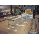 H3008/630-6,3 | ROLLENBAAN 3 METER (8 ROLLEN Ø88,9x6,3mm), TYPE H, ZWARE VERZINKT STALEN ROLLEN, HOOGTE  700-980mm, BREEDTE 630mm