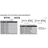 7381-TS | INSIZE TIP-SET VOOR 60° SCHROEFDRAAD MICROMETER 6-DELIG